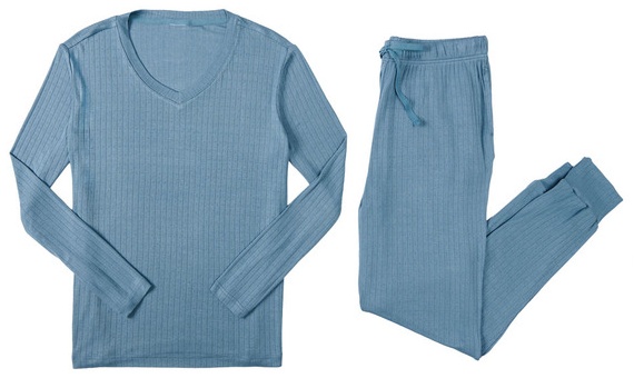 Serra Pointelle Pajama - Blue