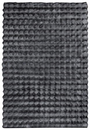 Kirkton House Faux Fur Rug - Dark Grey Bubble