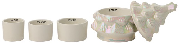 Merry Moments Measuring Cups - White Tree