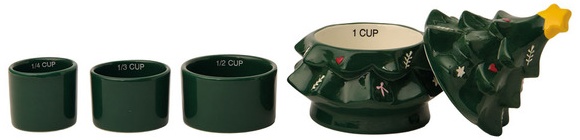Merry Moments Measuring Cups - Green Tree