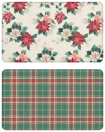 Merry Moments 18x30 Holiday Comfort Mat - Poinsettias