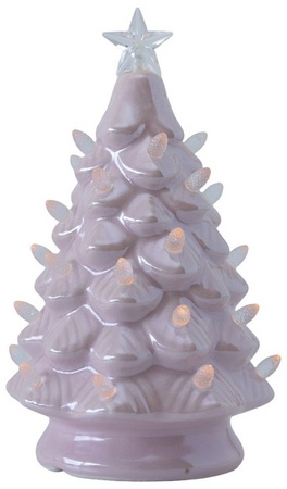 Merry Moments LED Nostalgic Figurine - Pink Tree