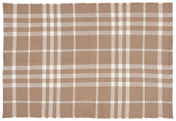 Kirkton House Handwoven Layering Rug - Plaid - Brown
