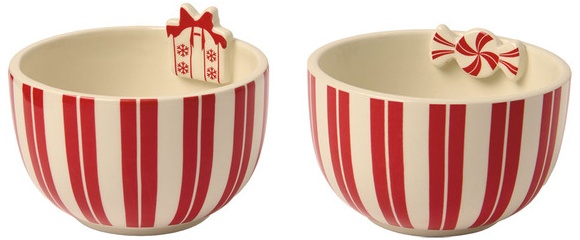 Merry Moments 2pk Ramekin Set - Candy Cane/Pres