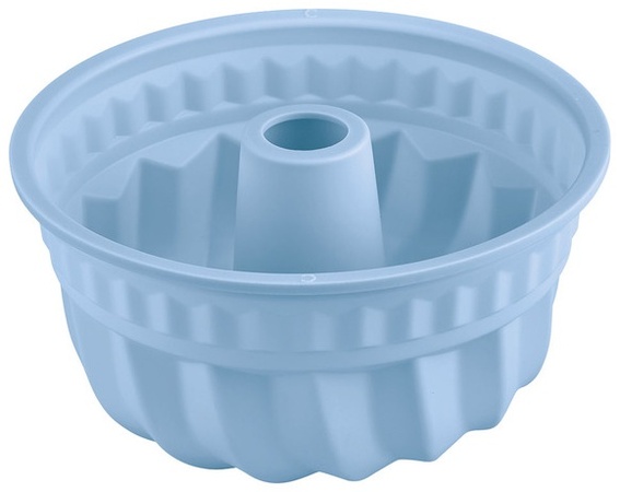 Crofton Silicone Fluted Tube Pan - Light Blue