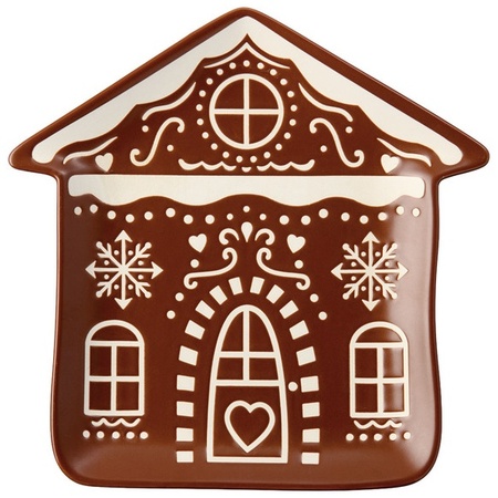 Merry Moments Character Servingware - Gingerbread Plate - Brown