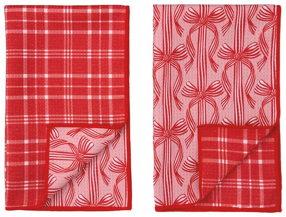 Crofton 2Pk Microfiber Kitchen Towels - Bows
