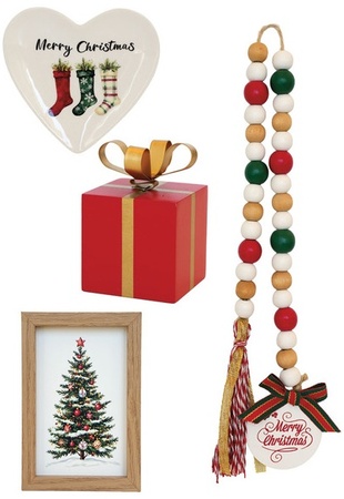 Merry Moments Holiday Tray Objects - Framed Tree