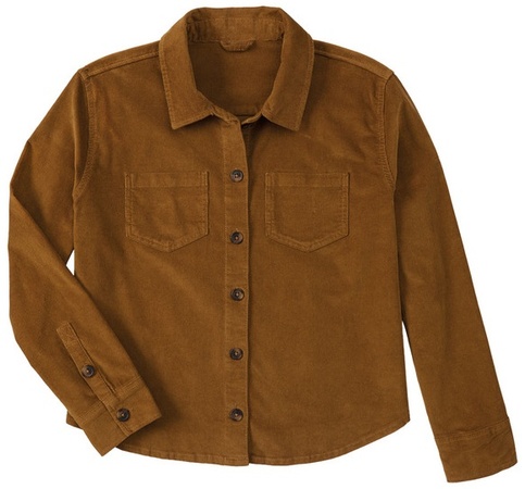 Serra Ls Oversized Corduroy Shirt - Light Brown