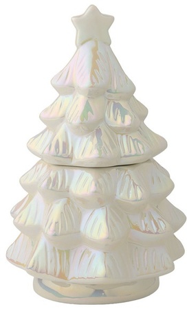 Crofton Christmas Cookie Jar - White Iridescent