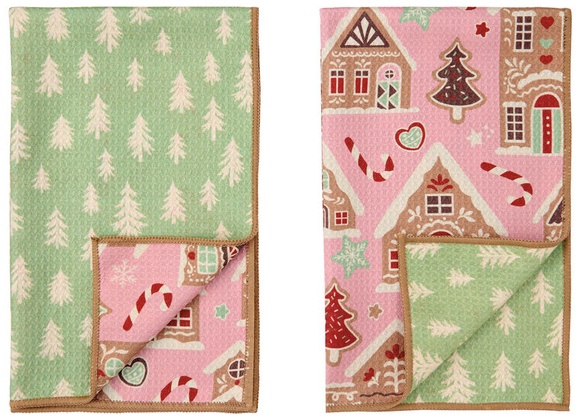 Crofton 2Pk Microfiber Kitchen Towels - Gingerbread