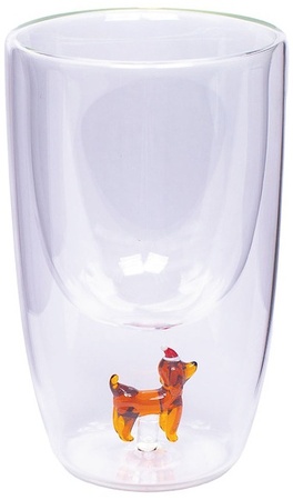 Merry Moments Double Wall Icon Glass - Dog
