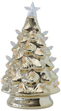 Merry Moments LED Nostalgic Figurine - Gold Tree
