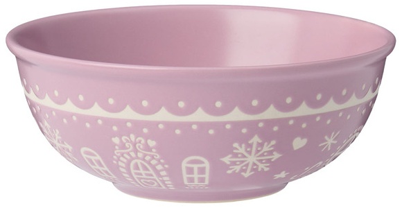 Merry Moments Character Servingware - Gingerbread Bow - Purple