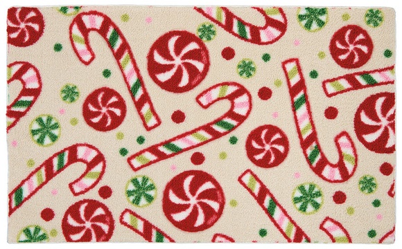 Merry Moments Holiday Artisan Accent Rug - Peppermint