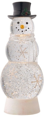 Merry Moments LED Holiday Figurine - Snowman Silver