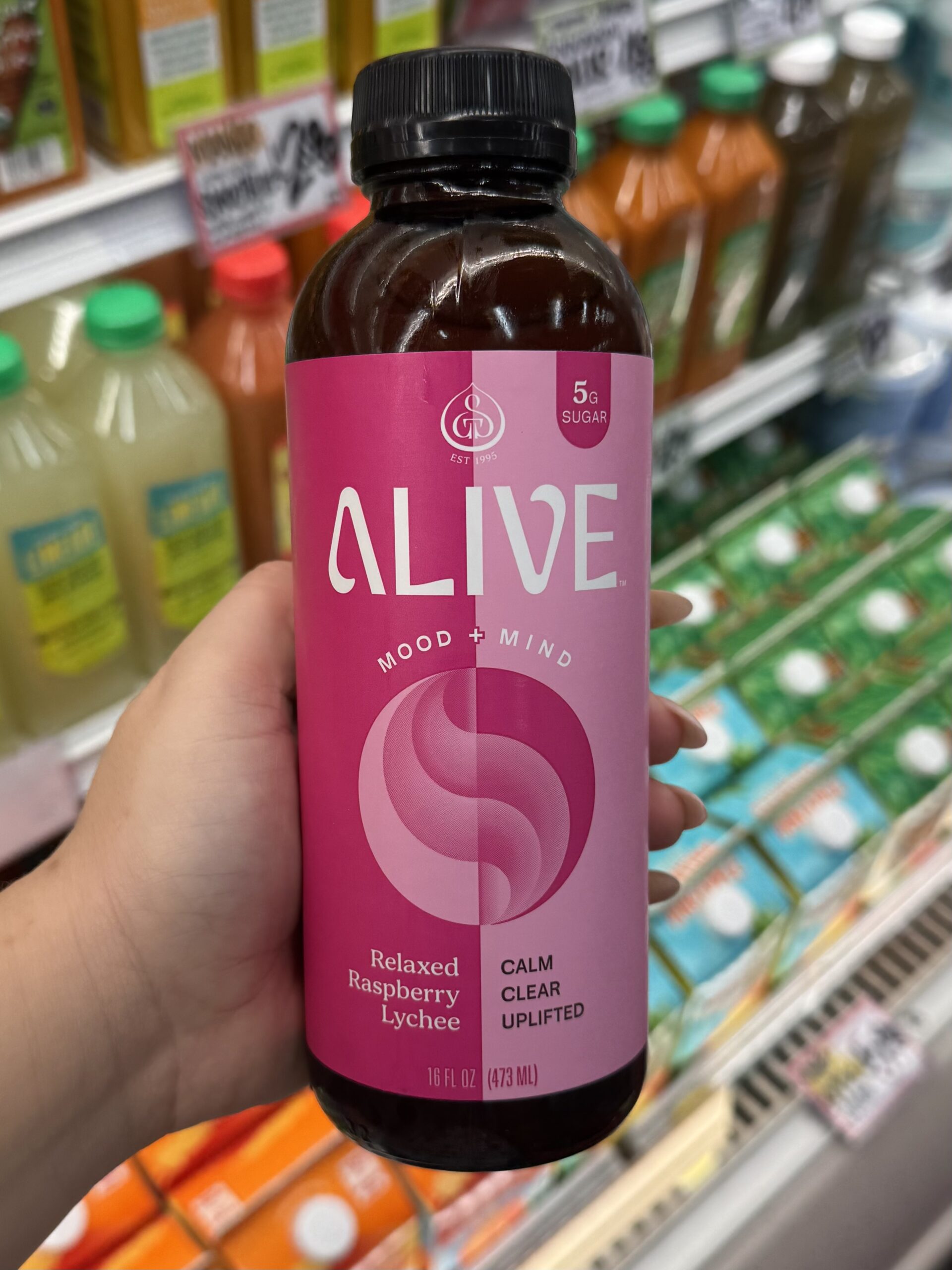GT's ALIVE MOOD + MIND Relaxed Raspberry Lychee - in store
