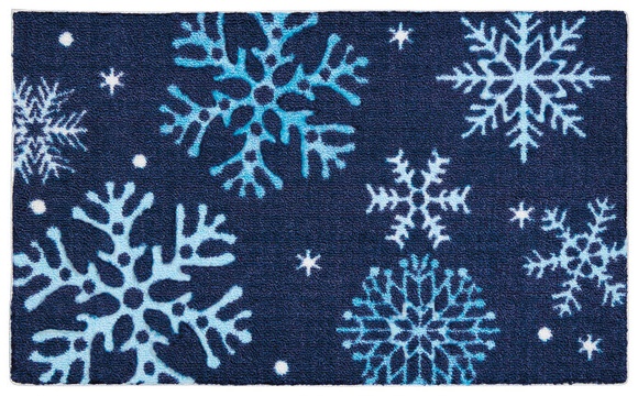 Merry Moments Holiday Artisan Accent Rug - Snowflakes