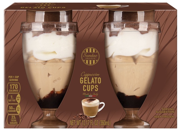 Sundae Shoppe Italian Gelato/Ice Cups - Cappucinno