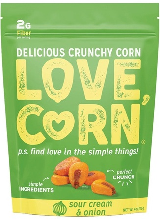 Love Corn Crunchy Corn Snacks - Sour Crm Onion