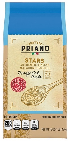 Priano Bronze Cut Orzo or Stars - Stars