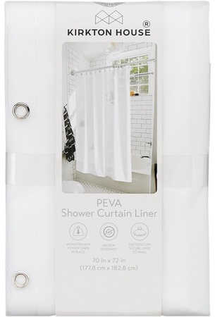 Kirkton House Shower Curtain Liner - White