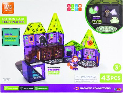 Magne Builds Halloween Magnetic Tiles
