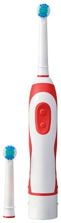Ambiano Rotary Electric Toothbrush/Brushes - Red