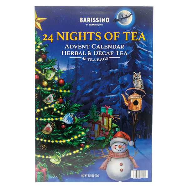 Barissimo 24 Nights of Tea Herbal & Decaf Advent Calendar — ALDI 2026 holiday calendar