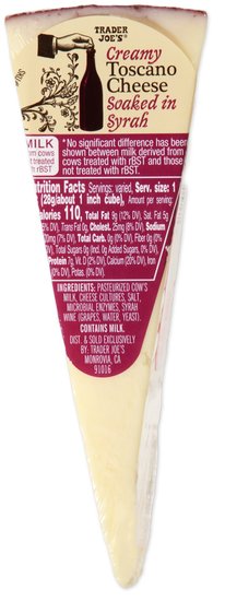 Creamy Toscano Cheese Soaked in Syrah - official