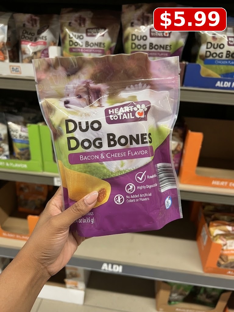 Heart To Tail Bacon & Cheese Flavor Duo Dog Bones