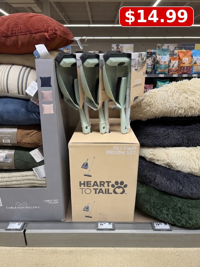Heart To Tail Green Pet Hair Broom Set