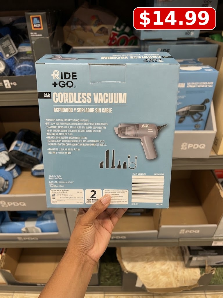 Ride+Go Blue Cordless Car Vacuum