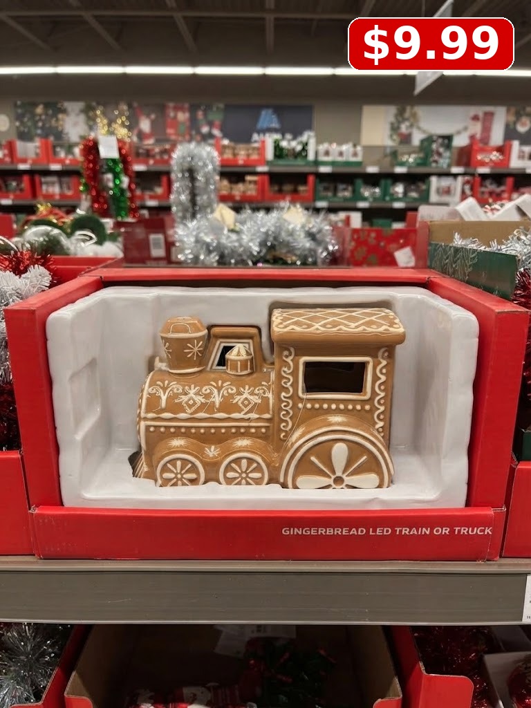 Merry Moments Ceramic Gingerbread Swirl Train