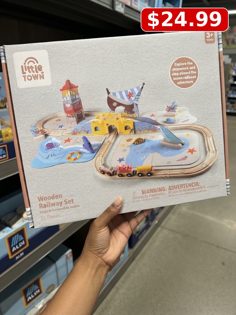 Little Town Enchanted Wooden Railway Set