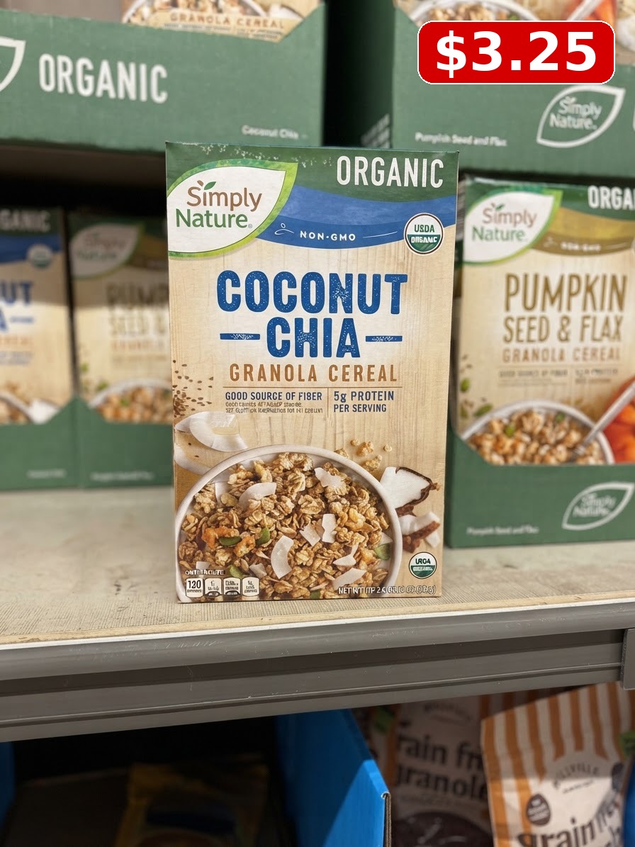 Simply Nature Organic Coconut Chia Granola Cereal