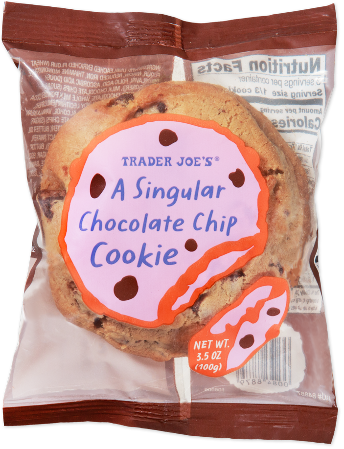 A Singular Chocolate Chip Cookie sold at Trader Joe’s
