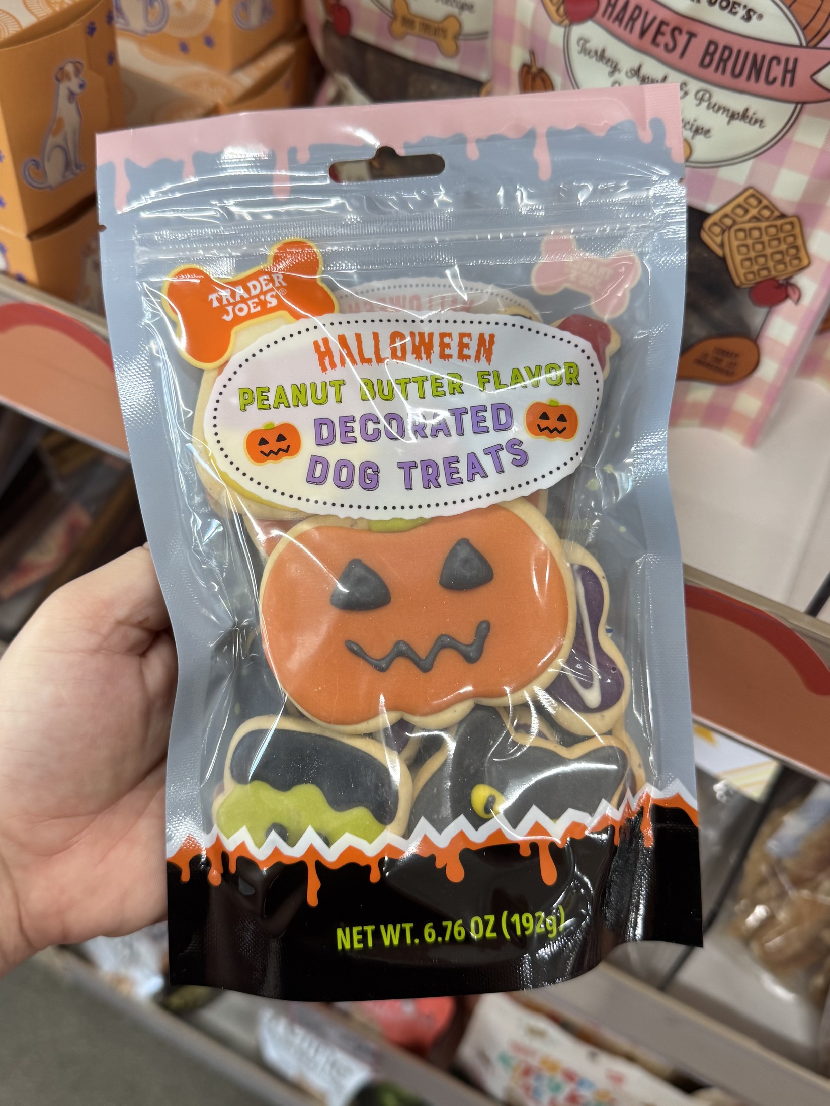 Trader Joe's Halloween Peanut Butter Flavor Decorated Dog Treats